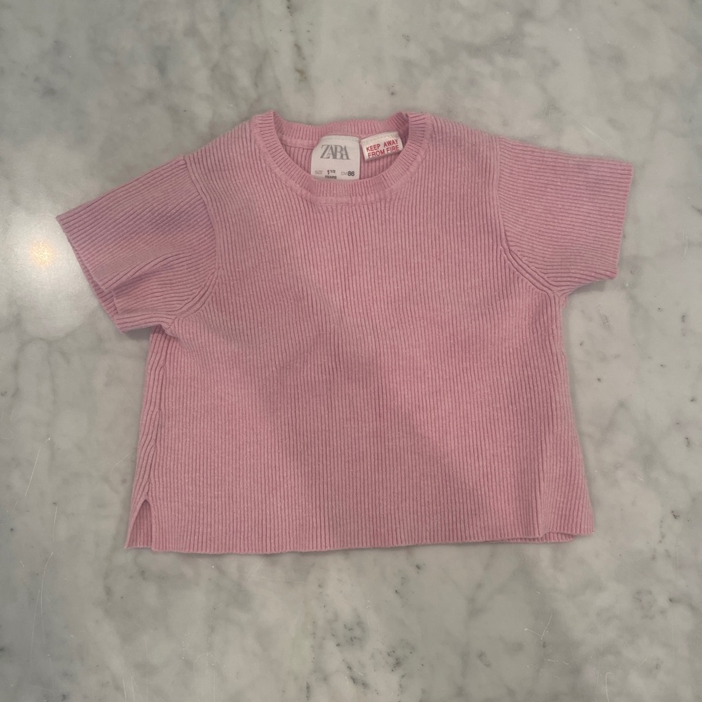Zara Kids Light Pink Short Sleeve Tee